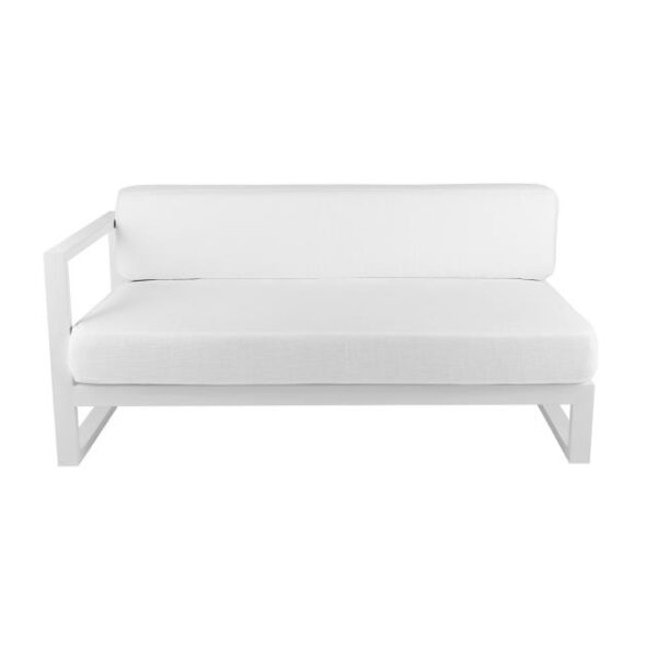 2528-2 Cube Modular Lhs Sofa Lounge - White With White Cushions