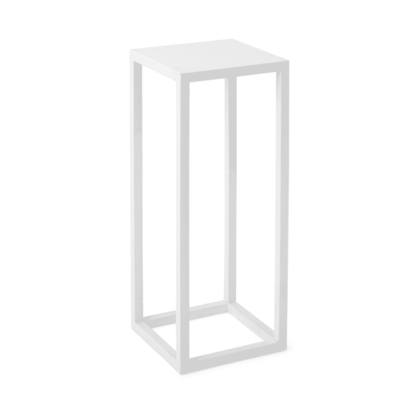 75cm-Metal-Plinth-White-9468 75Cm Metal Plinth - White