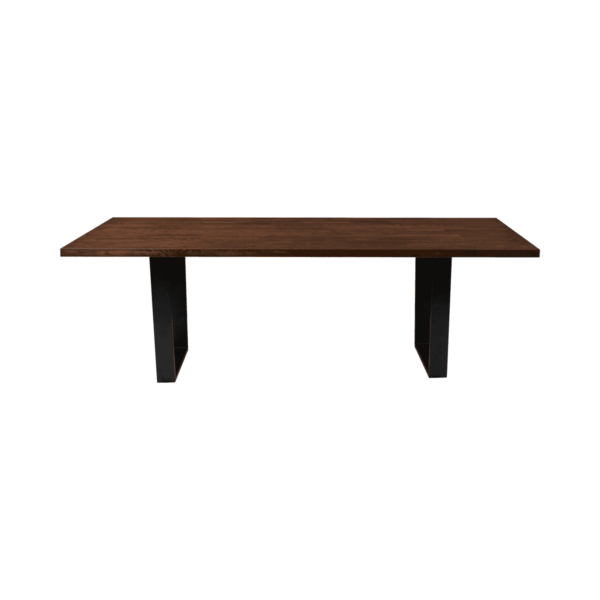 Banquet Rectangular Dining Table - Wide Edge With Black Legs