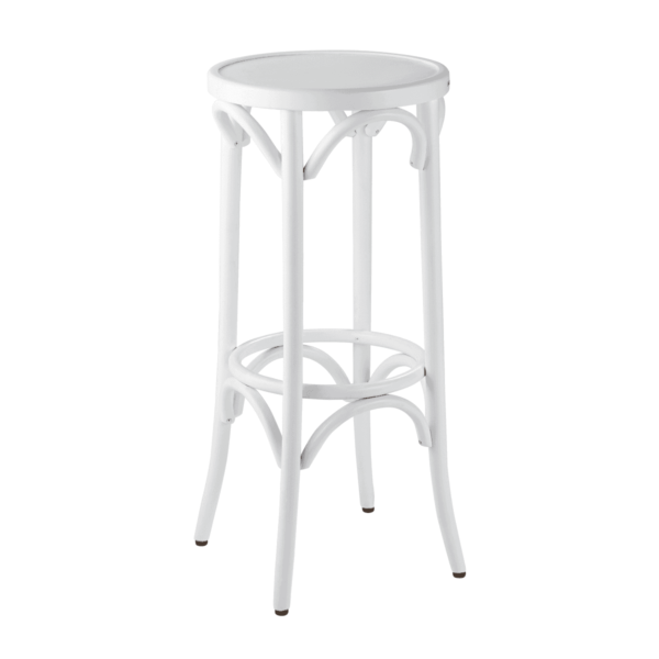 Bentwood-backless-bar-stool-white-9230 Bentwood Backless Bar Stool - White