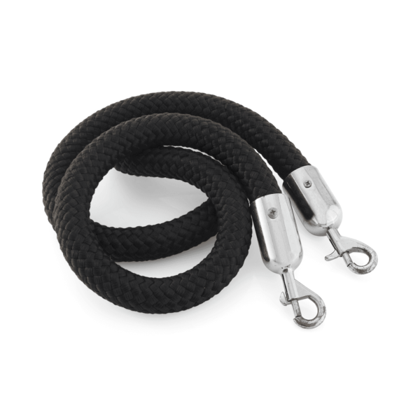Rope - Black - Silver Clasp