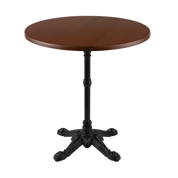 Café Table - Wood Effect With Antique Base