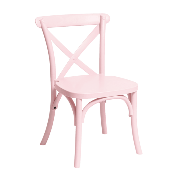 Cross Back Children's Chair - Pale Pink