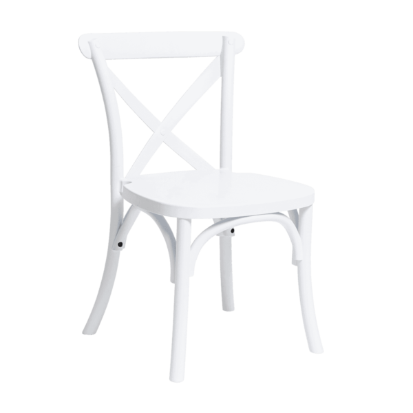 Cross Back Children's Chair - White