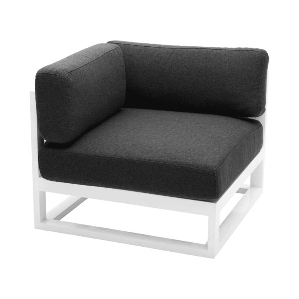 Cube-Modular-Corner-Sofa-Lounge-White-with-Charcoal-Cushio-9009p Cube Modular Corner Sofa Lounge - White With Charcoal Cushions