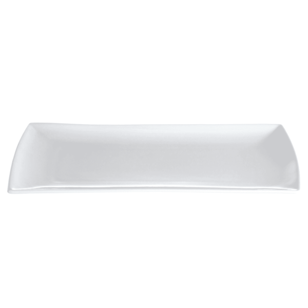East Meets West Ceramic Rectangular Platter - White