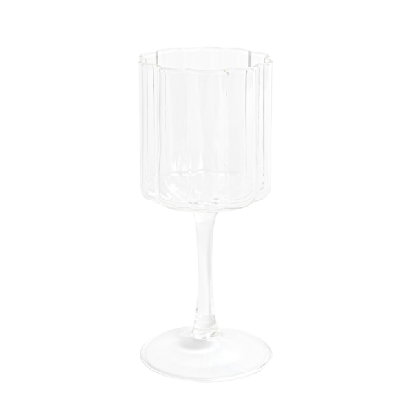 Wave Wine Glass - Clear