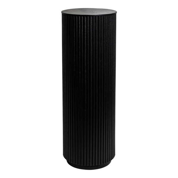 HS-June-26 100Cm Bamboo Ribbed Plinth - Matte Black