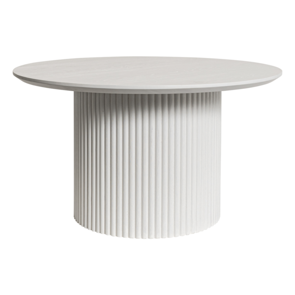 HS-June-33 Bamboo Ribbed Coffee Table - Matte White