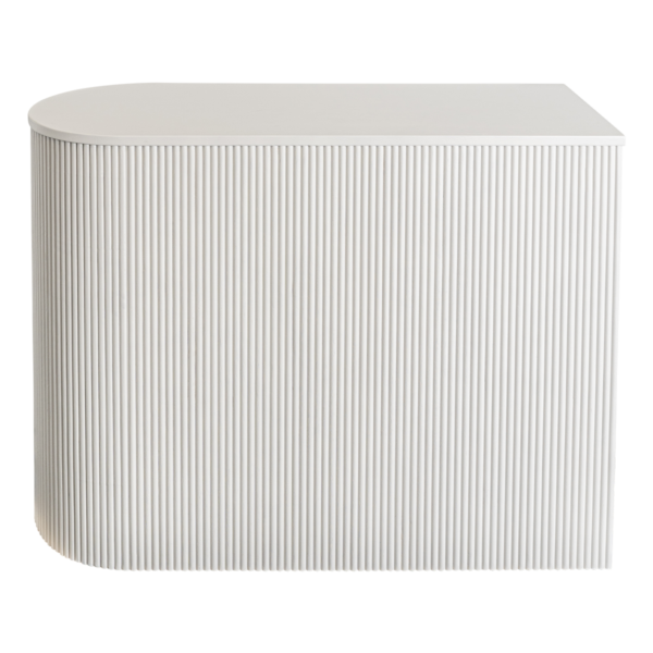 HS-June-37 Bamboo Curved Bar Left Hand- White Matte (2 Man Lift)