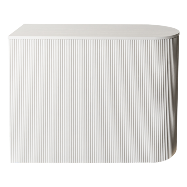 HS-June-39 Bamboo Curved Bar Right Hand- White Matte (2 Man Lift)