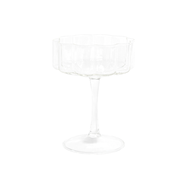 HS-June-7 Wave Champagne Saucer - Clear
