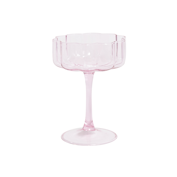 HS-June-9 Wave Champagne Saucer - Pink
