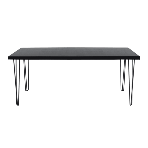 Hairpin Rectangular Occasional Table - Black With Black Legs