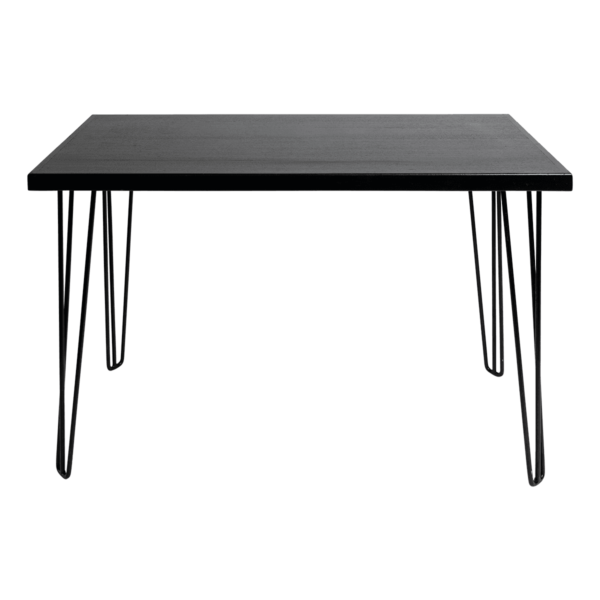 Hairpin Signing Table Top - Black 1.2M X 0.7M With Black Legs