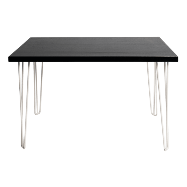 Hairpin-Signing-Table-Top-BLACK-1.2m-x-0.7m-with-white-leg-9293P Hairpin Signing Table Top - Black 1.2M X 0.7M With White Legs