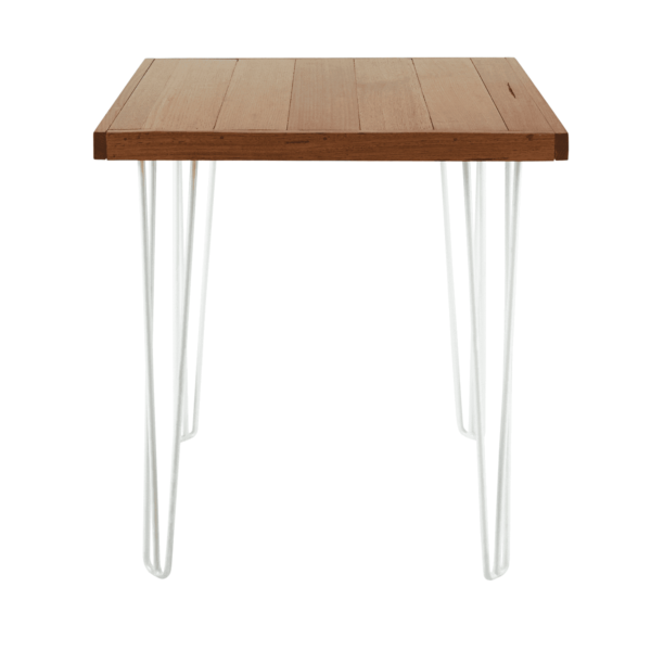 Hairpin-Square-Cafe-Table-Natural-with-White-Legs-9259p Hairpin Square Café Table - Natural With White Legs