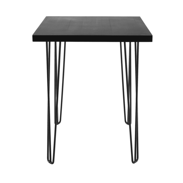 Hairpin Square High Bar Table - Black With Black Legs