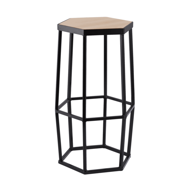 Hive-Bar-Stool-Black-9215 Hive Bar Stool - Black