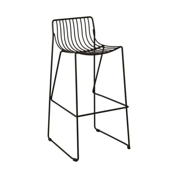 Linear-Wire-Bar-Stool-Black-9250 Linear Wire Bar Stool - Black