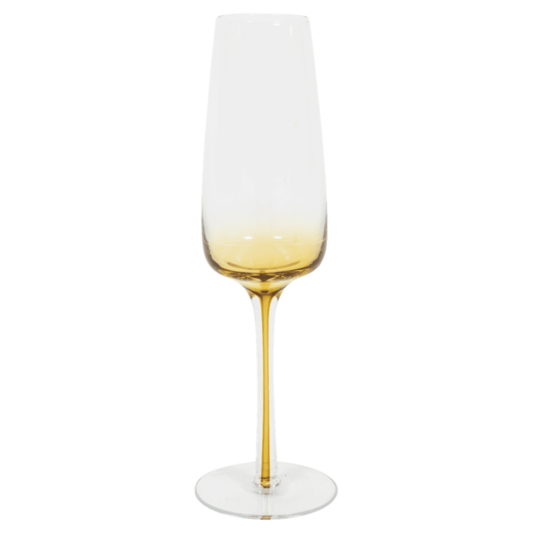 Ombre Champagne Glass - Amber