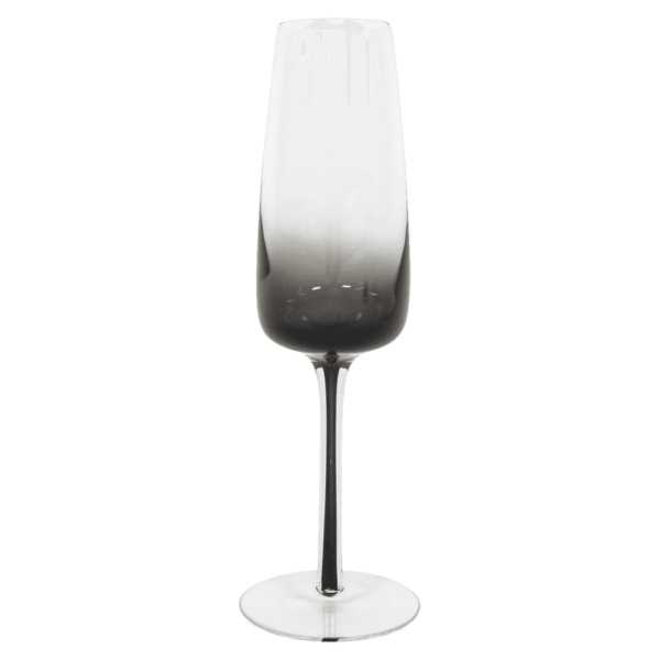 Ombre Champagne Glass - Smoke