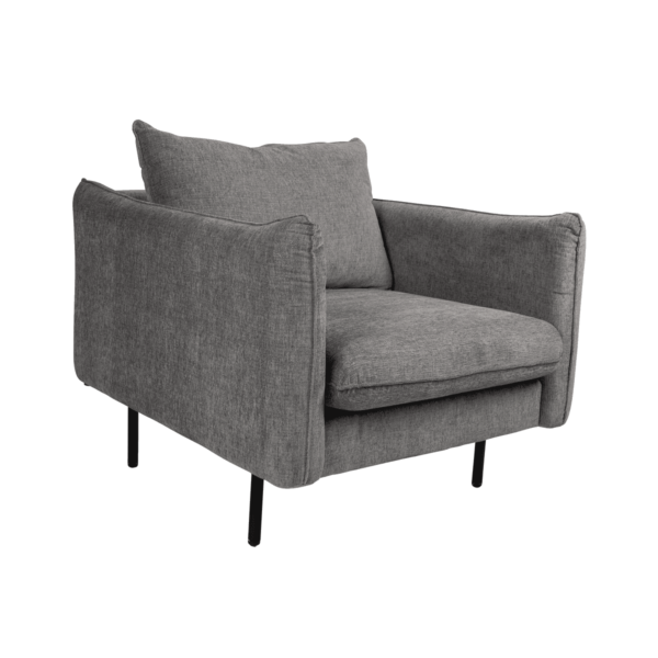 Pebble-Upholsterd-Armchair-Grey-9511 Pebble Upholsterd Armchair - Grey
