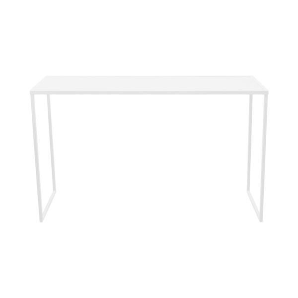 Perforated-Mesh-High-Bench-Bar-Table-White-9427 Perforated Mesh High Bench Bar Table - White