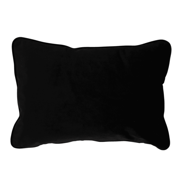 Throw Cushion Rectangle Velvet- Black