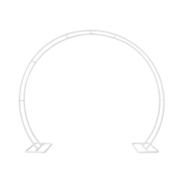 Round Arch Arbour - White