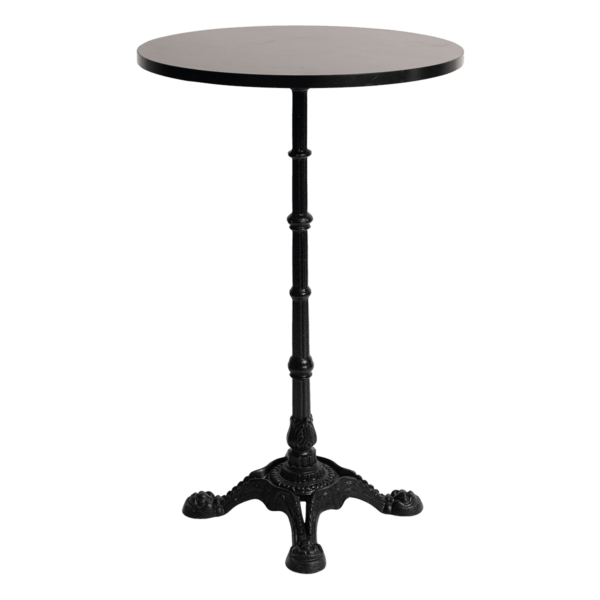 Round High Bar Table - Antique With New Feet