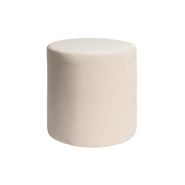 Round-Velvet-Ottoman-Champagne-9051 Round Velvet Ottoman - Champagne