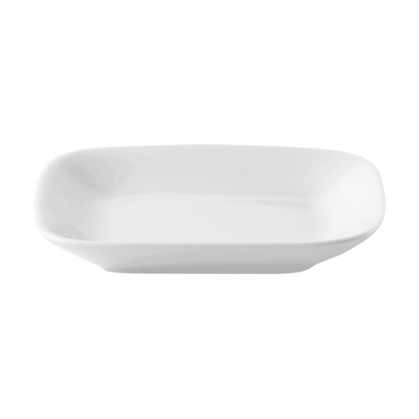 Rounded Rectangular Butter Dish - White