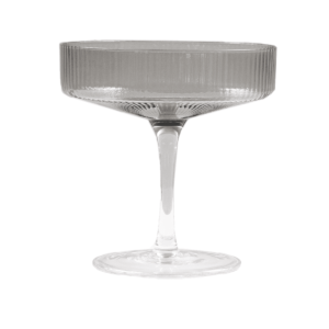 Smoke Ripple Champagne Saucer