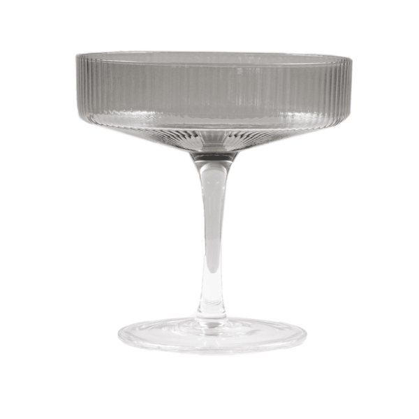 Smoke-Ripple-Champagne-Saucer-3076 Smoke Ripple Champagne Saucer