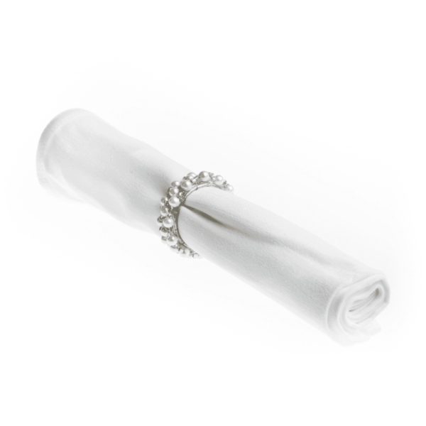 Standard Serviette - White Damask