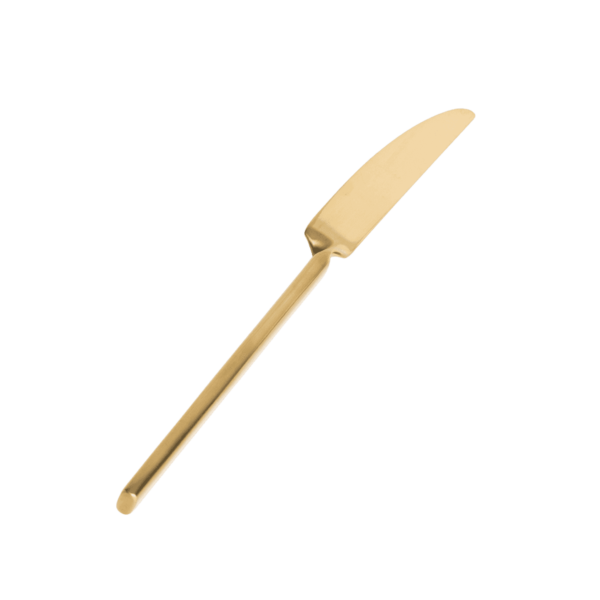 Twist Dinner Knife - Matte Gold