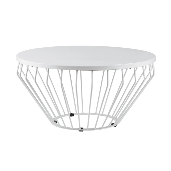 Wire-Worx-Round-Coffee-Table-White-9246 Wire Worx Round Coffee Table - White