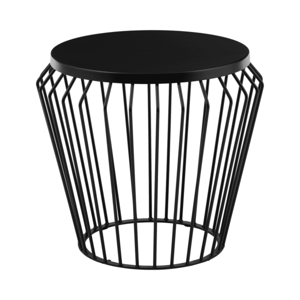 Wire-Worx-Round-Side-Table-Black-9293 Wire Worx Round Side Table - Black