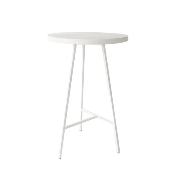 Corporate Round High Bar Table - White