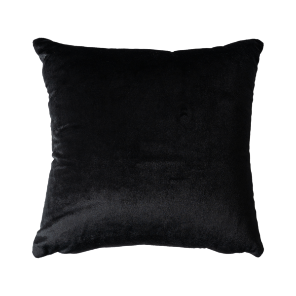 Throw Cushion Square Velvet - Small Black