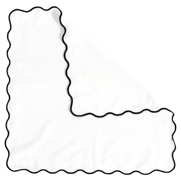 HS-feb-7 Serviette - Scallop Monochrome