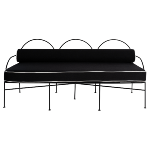 Amalfi 3 Seat Lounge  -Black With Black Cushion